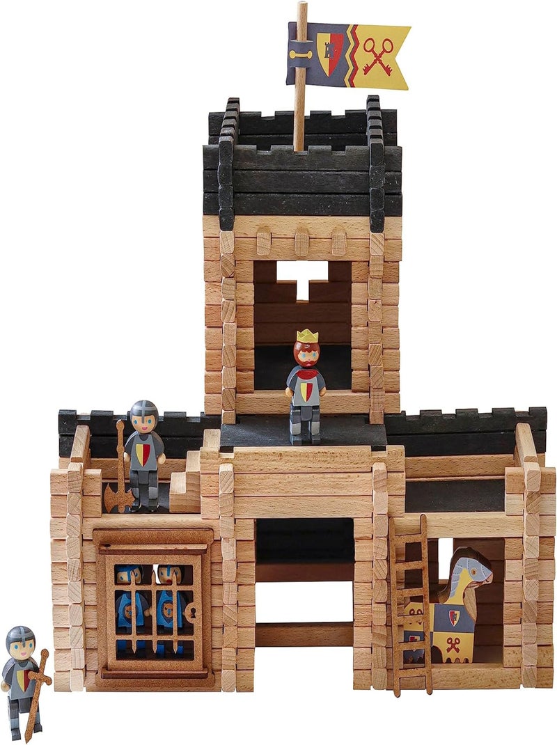 Château fort et catapulte 270 pcs Beige - Kiabi