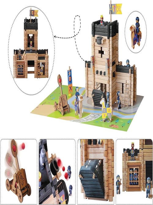 Château fort et catapulte 270 pcs - Kiabi
