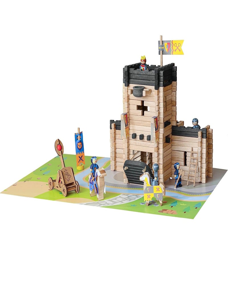 Château fort et catapulte 270 pcs Beige - Kiabi