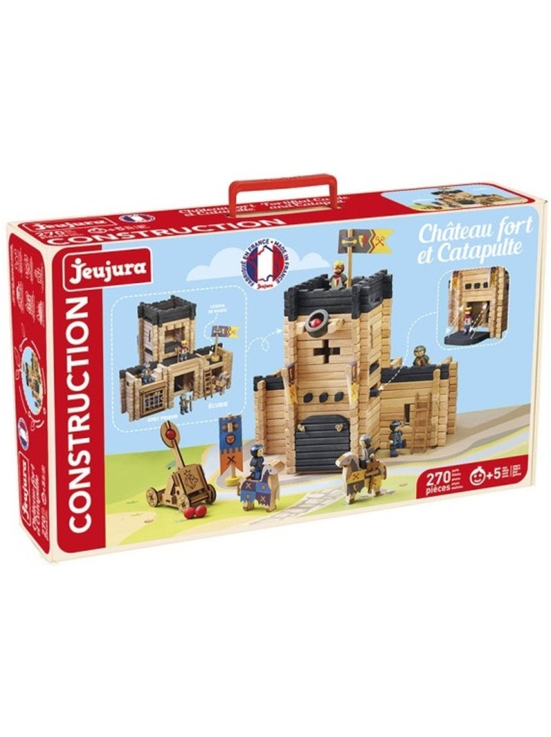 Château fort et catapulte 270 pcs Beige - Kiabi