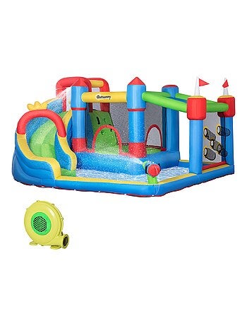 Château gonflable 3-8 ans gonfleur sac de transport 390 x 300 x 197 cm