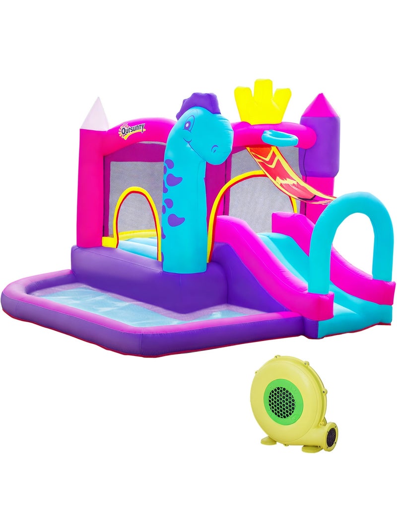 Château gonflable enfant - gonfleur, sac de transport - oxford multicolore Rose - Kiabi