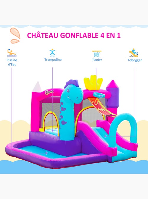 Château gonflable enfant - gonfleur, sac de transport - oxford multicolore - Kiabi