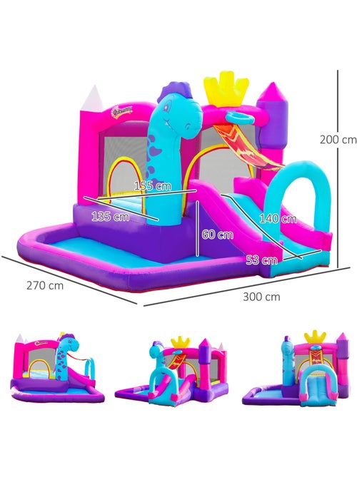 Château gonflable enfant - gonfleur, sac de transport - oxford multicolore - Kiabi