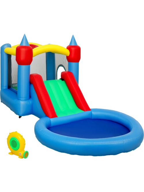 Château gonflable enfant 4 en 1 nombreux accesoires inclus - Kiabi