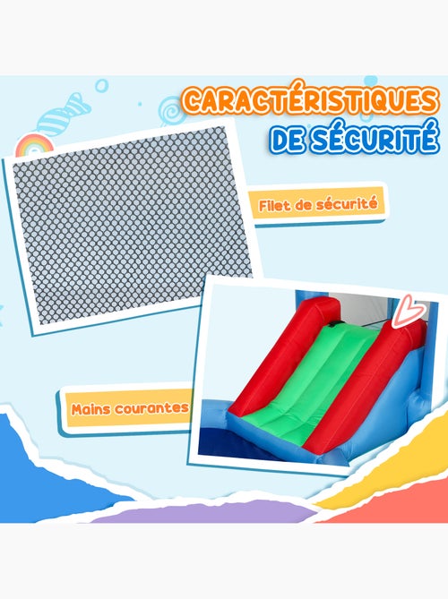 Château gonflable enfant 4 en 1 nombreux accesoires inclus - Kiabi