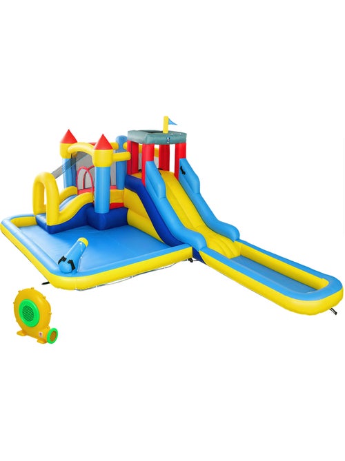 Château gonflable enfant 6 en 1 nombreux accesoires inclus - Kiabi Château gonflable enfant 6 en 1 nombreux accesoires inclus - Kiabi