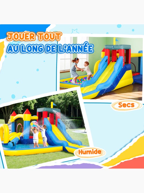 Château gonflable enfant 6 en 1 nombreux accesoires inclus - Kiabi Château gonflable enfant 6 en 1 nombreux accesoires inclus - Kiabi