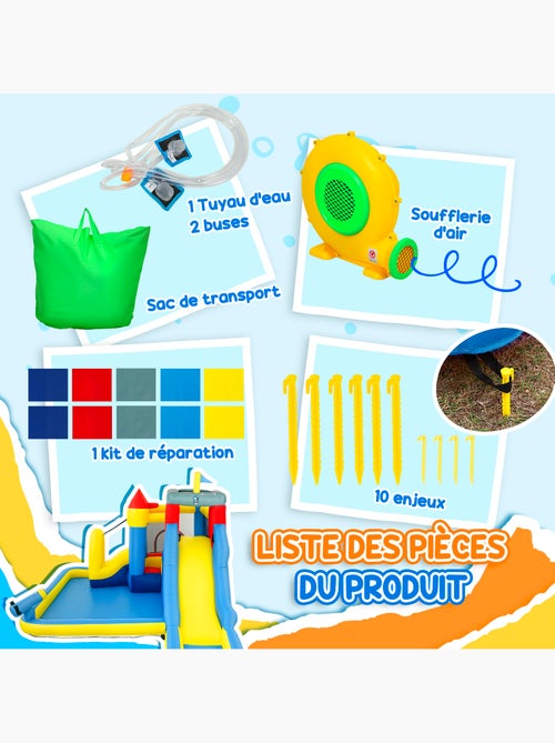 Château gonflable enfant 6 en 1 nombreux accesoires inclus - Kiabi Château gonflable enfant 6 en 1 nombreux accesoires inclus - Kiabi