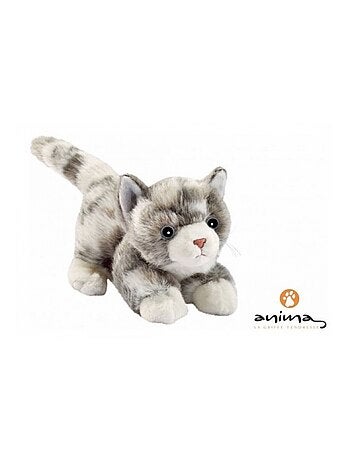 Chaton joueur gris 20 cm