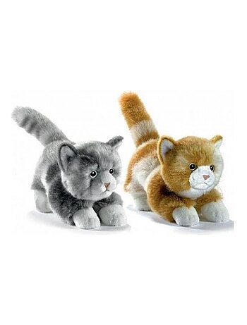 Chaton joueur roux peluche 20cm