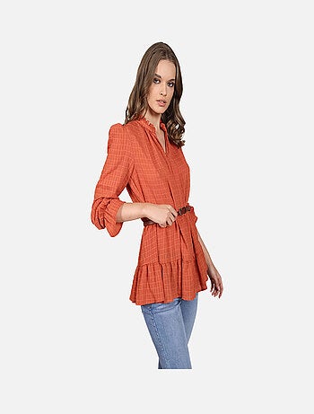 CHATTAWAK - Blouse à petits carreaux