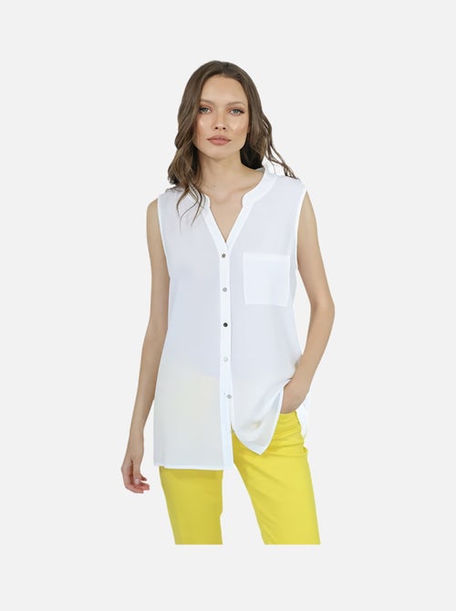 CHATTAWAK - Blouse boutonnée unie - Kiabi