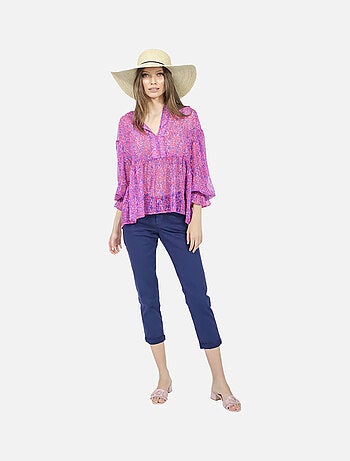 CHATTAWAK - Blouse fleurie