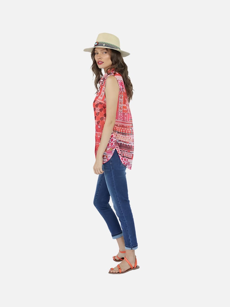 CHATTAWAK - Blouse imprimée Rouge - Kiabi