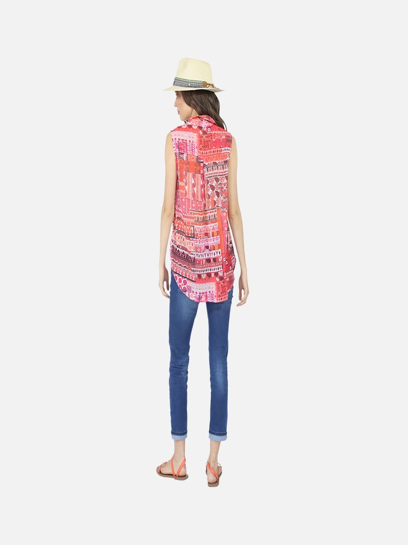 CHATTAWAK - Blouse imprimée Rouge - Kiabi