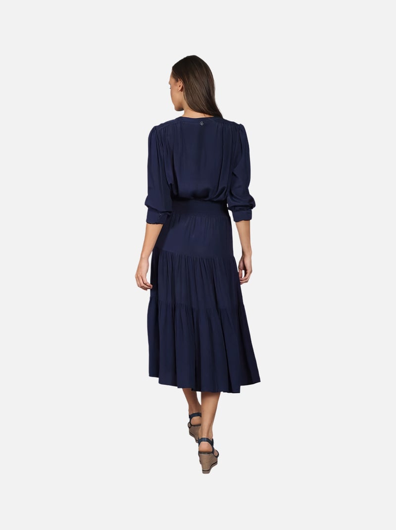 CHATTAWAK - Blouse unie Bleu marine - Kiabi