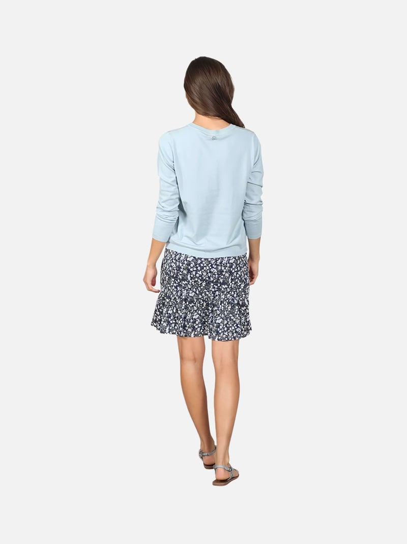 CHATTAWAK - Jupe courte imprimée Bleu marine - Kiabi