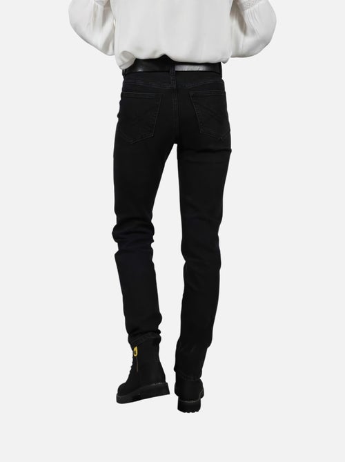 CHATTAWAK - Pantalon en coton noir effet délavé à coupe slim 4 poches - Kiabi