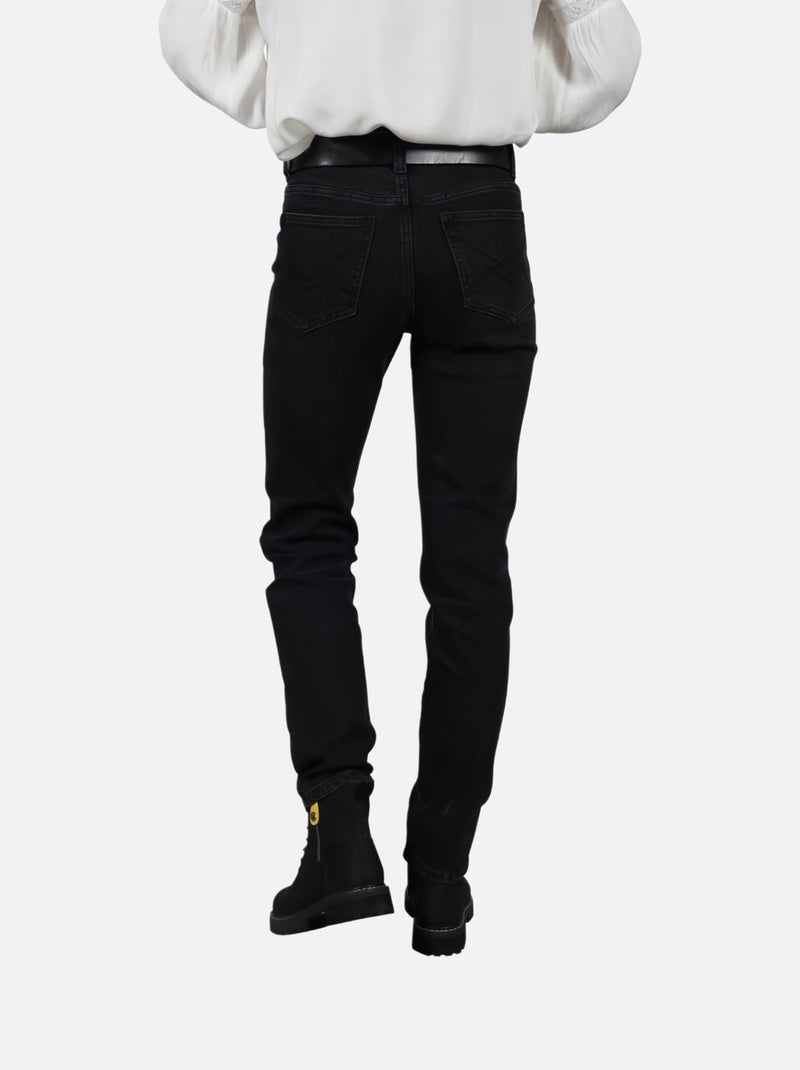 CHATTAWAK - Pantalon en coton noir effet délavé à coupe slim 4 poches Noir - Kiabi