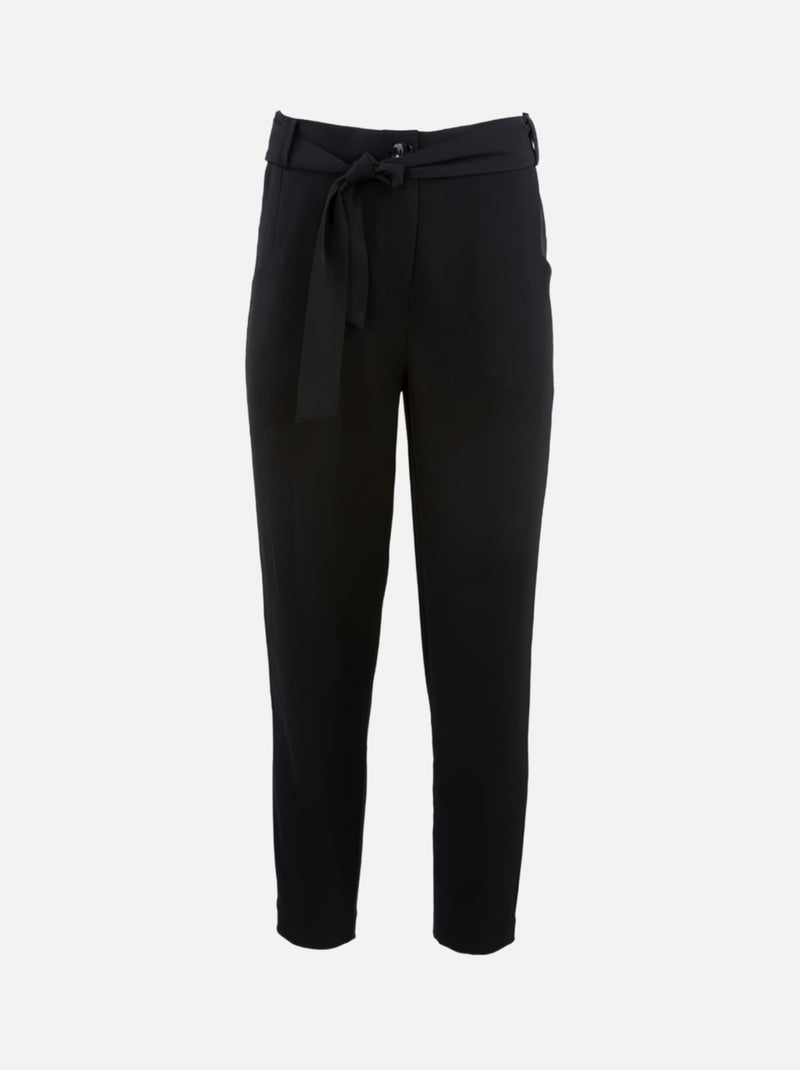 CHATTAWAK - Pantalon MELVILLE noir uni coupe carotte Noir - Kiabi