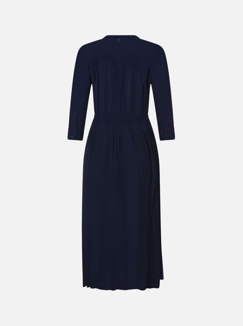 CHATTAWAK - Robe chemise longue Bleu marine - Kiabi