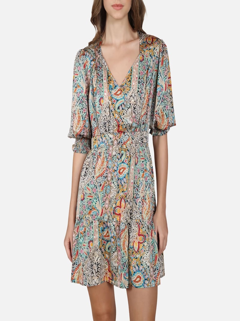 CHATTAWAK - Robe courte droite Multicolore - Kiabi