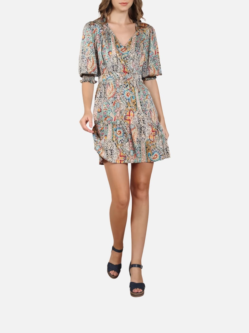 CHATTAWAK - Robe courte droite Multicolore - Kiabi