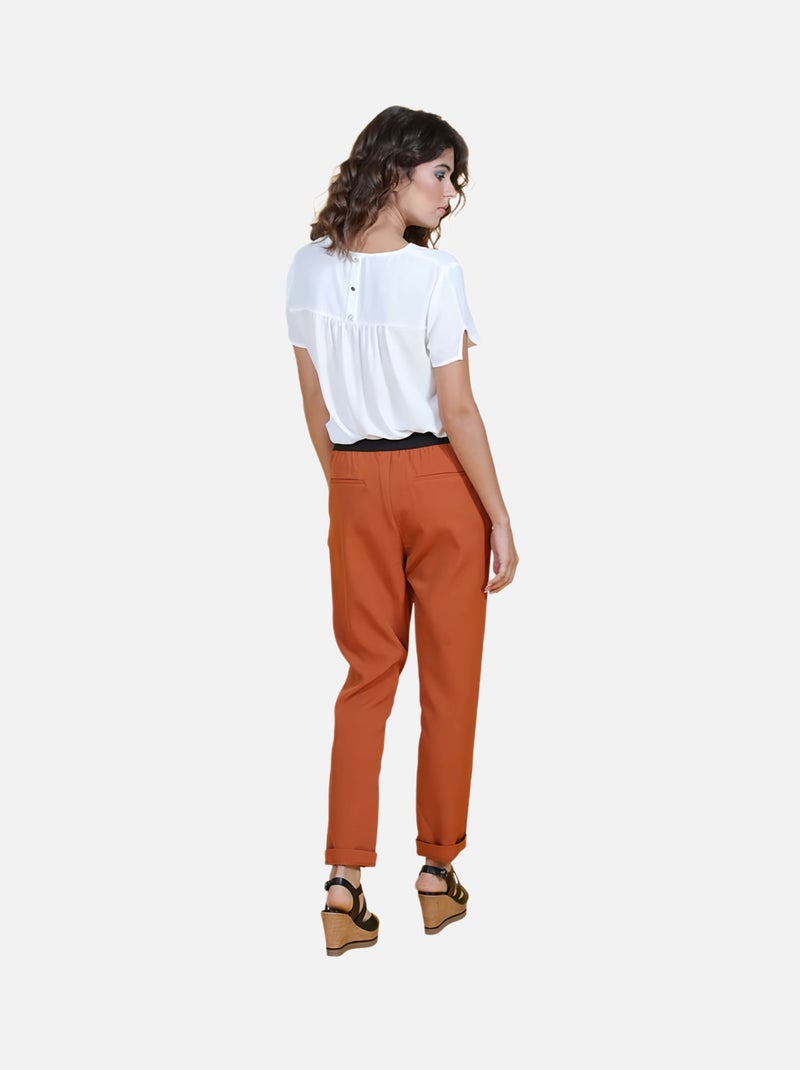 CHATTAWAK - T-shirt col rond fendu Blanc - Kiabi