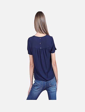 CHATTAWAK - T-shirt col rond fendu