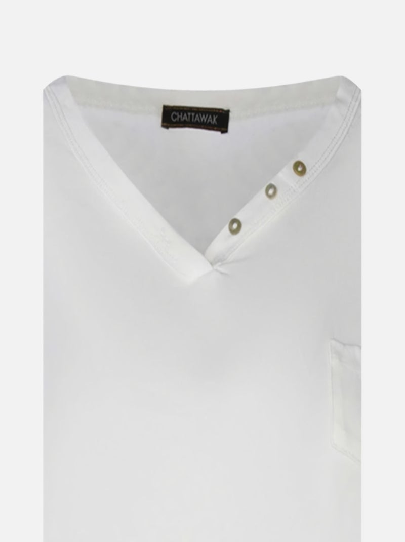 CHATTAWAK - T-shirt col v Blanc - Kiabi