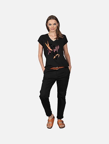 CHATTAWAK - T-shirt col v