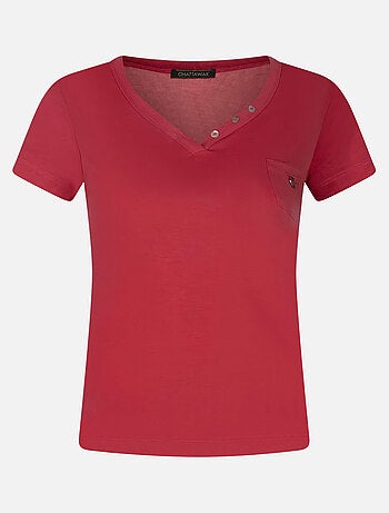 CHATTAWAK - T-shirt col v