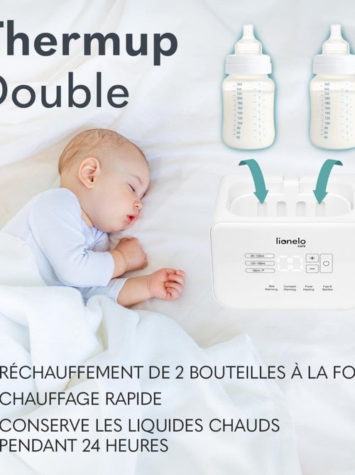 Chauffe-biberon 6 en 1 - LIONELO Thermup Double - Chauffage de 2 bouteilles - 3-5 min - Kiabi