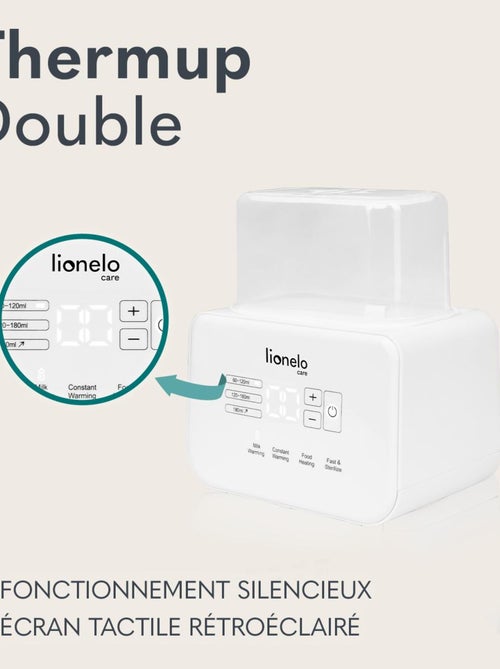 Chauffe-biberon 6 en 1 - LIONELO Thermup Double - Chauffage de 2 bouteilles - 3-5 min - Kiabi