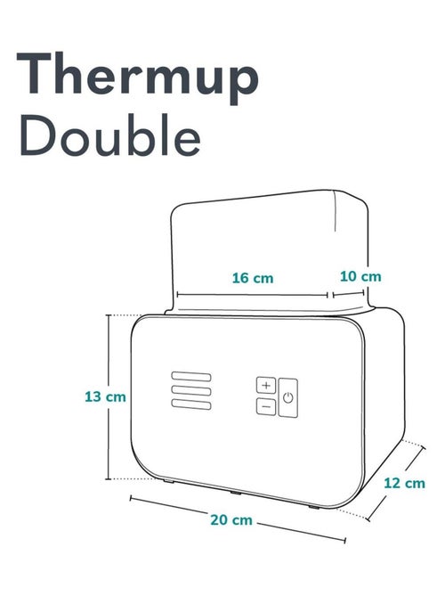 Chauffe-biberon 6 en 1 - LIONELO Thermup Double - Chauffage de 2 bouteilles - 3-5 min - Kiabi
