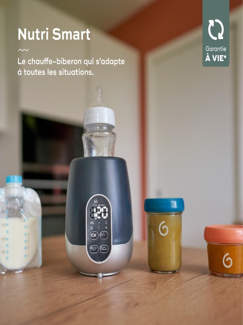 Chauffe-biberon nomade NutriSmart Programmable 'Babymoov' Gris - Kiabi