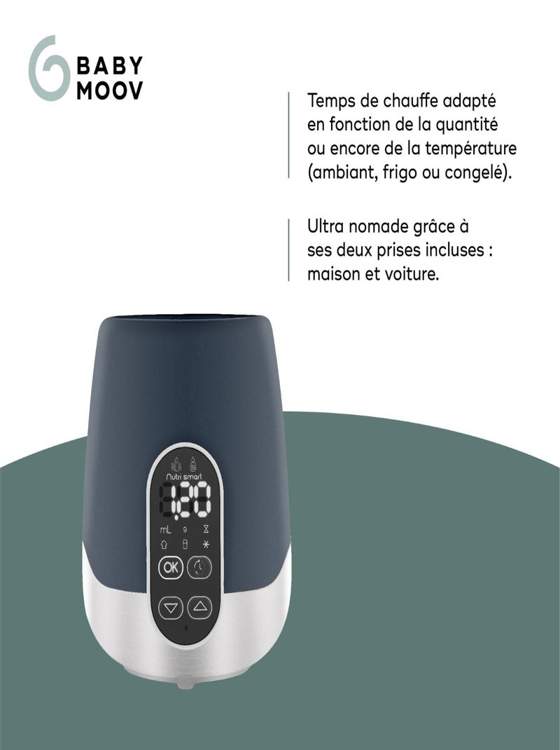 Chauffe-biberon nomade NutriSmart Programmable 'Babymoov' Gris - Kiabi