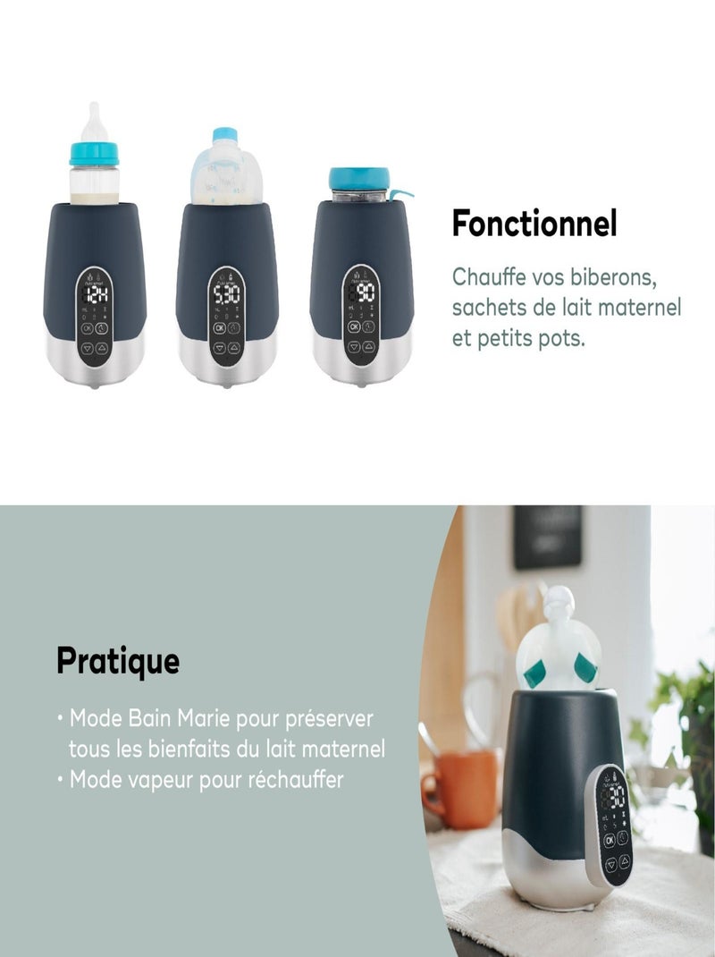 Chauffe-biberon nomade NutriSmart Programmable 'Babymoov' Gris - Kiabi