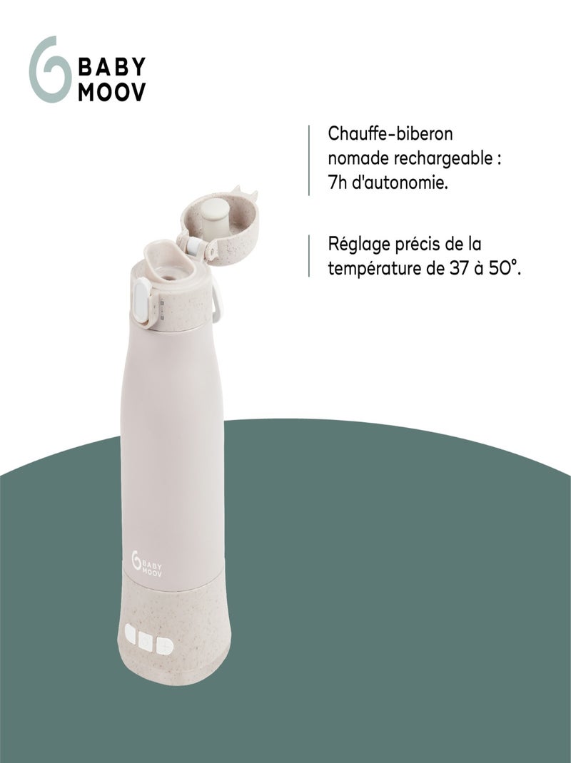 Chauffe-biberon nomade rechargeable MOOV & FEED - 340 ml 'Babymoov' Beige - Kiabi