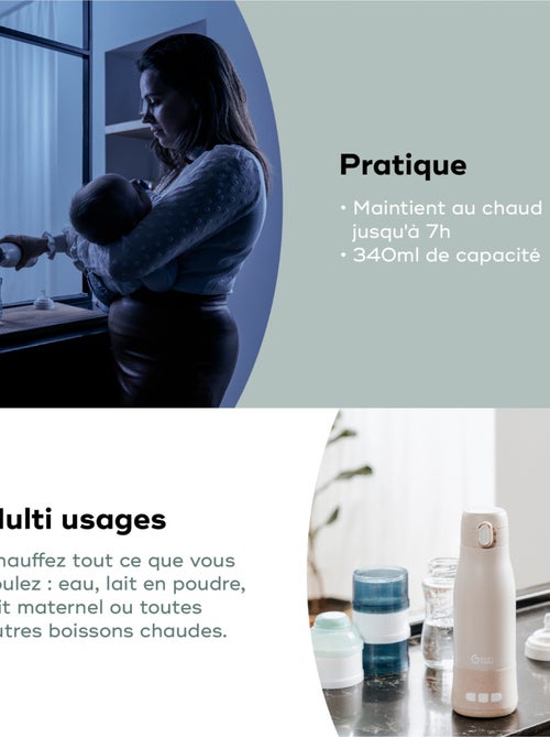 Chauffe-biberon nomade rechargeable MOOV & FEED - 340 ml 'Babymoov' - Kiabi