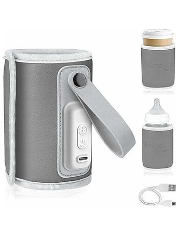 Chauffe-biberon portable LIONELO Thermup Go - USB - Température  jusqu'à 24h - Sans BPA - Gris