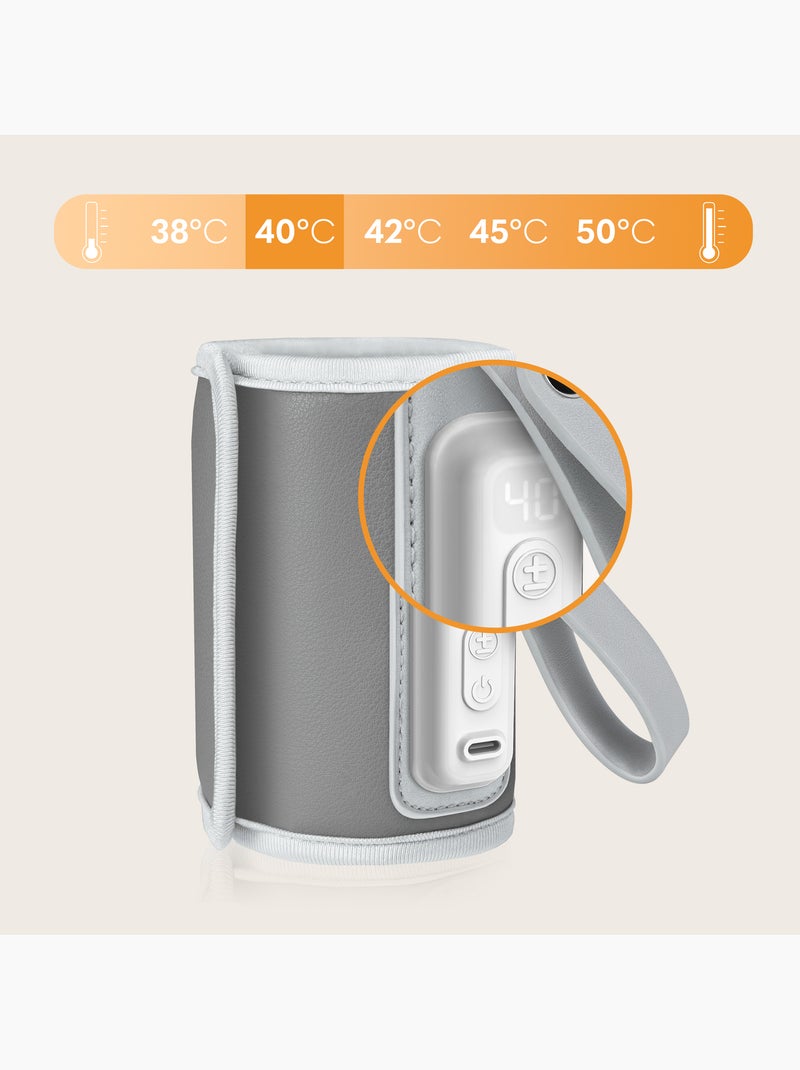 Chauffe-biberon portable LIONELO Thermup Go - USB - Température jusqu'à 24h - Sans BPA Gris - Kiabi