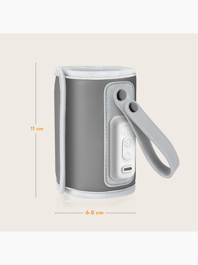 Chauffe-biberon portable LIONELO Thermup Go - USB - Température jusqu'à 24h - Sans BPA Gris - Kiabi