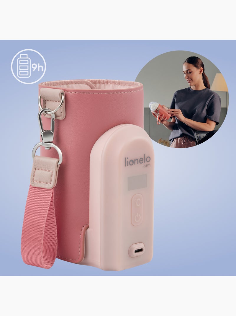 Chauffe-biberon portable LIONELO Thermup Go Evo - USB - Biberons en plastique et verre ⌀50-80 mm Rose - Kiabi