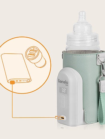 Chauffe-biberon portable LIONELO Thermup Go Evo - USB - Biberons en plastique et verre ⌀50-80 mm