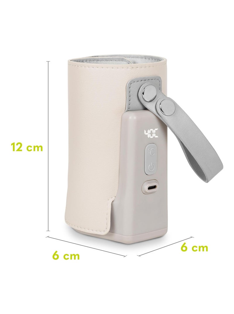 Chauffe-biberon portable Lionelo Thermup Go Plus - Sans BPA - 38-50°C - Batterie jusqu'à 8h Beige - Kiabi