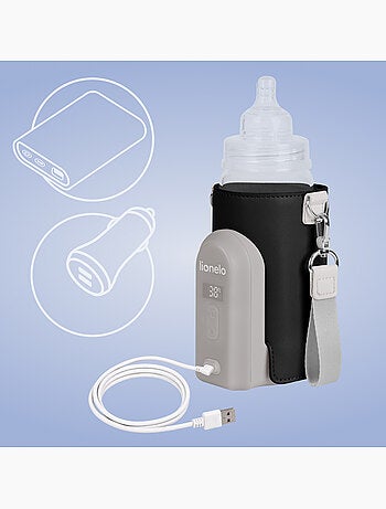 Chauffe-biberon sans fil LIONELO Thermup Go Evo - 9h - Biberons en plastique et verre ⌀5-8 cm