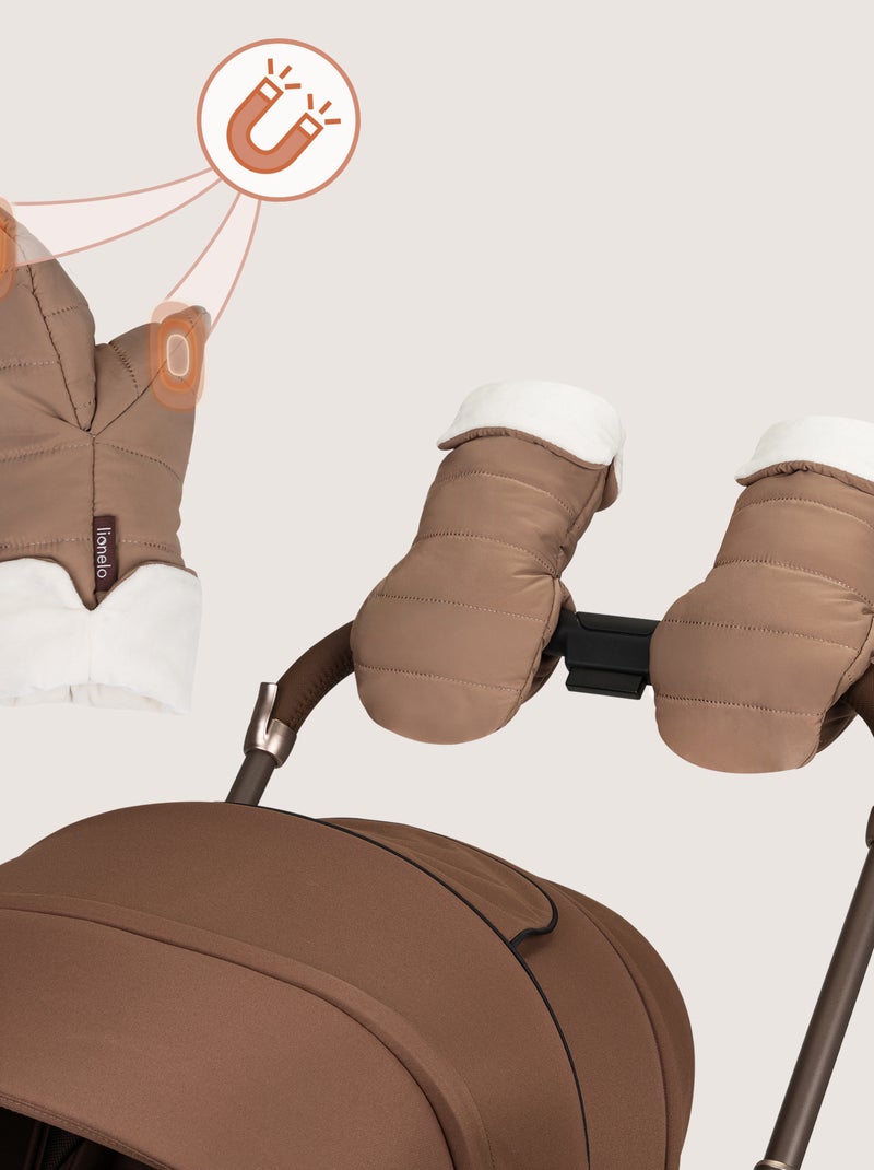 Chauffe-main poussette LIONELO Handmuff - Moufle poussette - Universelle - Imperméable Beige - Kiabi