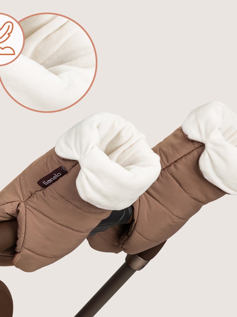 Chauffe-main poussette LIONELO Handmuff - Moufle poussette - Universelle - Imperméable Beige - Kiabi